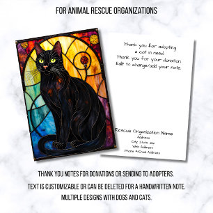 Tarjeta De Agradecimiento Organización de Rescate de Animales de Vidrio Pint