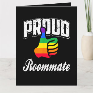 Tarjeta De Agradecimiento Orgullo Gay de Compañero de Cuarto