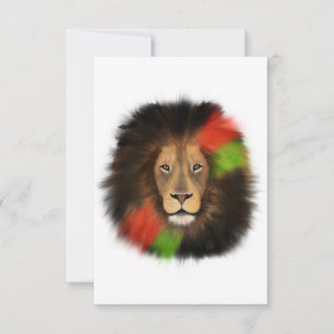 Tarjeta De Agradecimiento orgullo negro león rojo verde unidad selva gato re