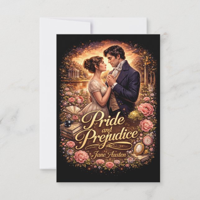 Tarjeta De Agradecimiento Orgullo y Prejuicio (Anverso)