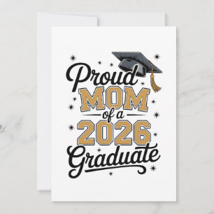 Tarjeta De Agradecimiento Orgullosa Madre De Un Graduado 2026 Graduación Dor