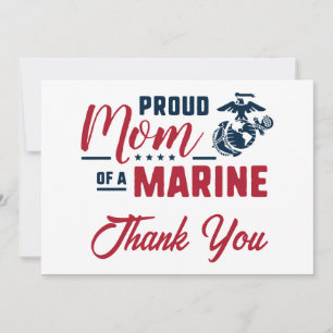 Tarjeta De Agradecimiento Orgullosa Madre de un Marino - Color
