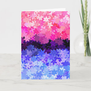 Tarjeta De Agradecimiento Orgulloso Floral Retro Quirky Boho Omnisexual