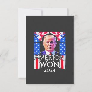 Tarjeta De Agradecimiento Orgulloso Maga Americano Trump Ganó Día de Inaugur