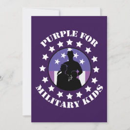 Tarjeta De Agradecimiento Orgulloso Morado por los Militares
