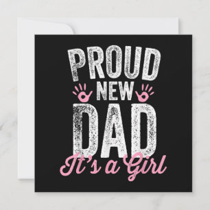 Tarjeta De Agradecimiento Orgulloso Nuevo Papá Es Una Niña Regalos Padre a s
