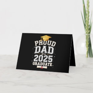 Tarjeta De Agradecimiento Orgulloso Papá De Un Graduado 2025 Graduación Fami
