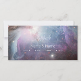 Tarjeta De Agradecimiento Orígenes retro de color blanco orgánico nebulosa E