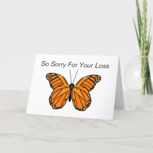Tarjeta De Agradecimiento Original digital butterfly on sympathy card