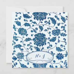 Tarjeta De Agradecimiento Ornamento chino vintage