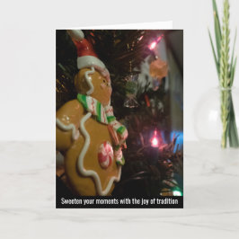 Tarjeta De Agradecimiento Ornamento festivo del hombre de jengibre