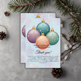 Tarjeta De Agradecimiento Ornamento moderno de Navidad Pastel Baby Shower