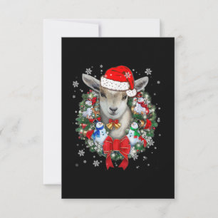Tarjeta De Agradecimiento Ornamento navideño de cabra