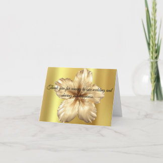 Tarjeta De Agradecimiento Oro