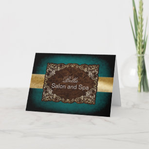 Tarjeta De Agradecimiento oro acuático rústico Business Gracias Cartas