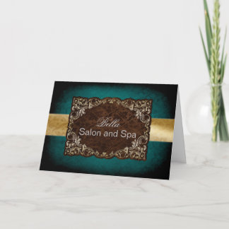 Tarjeta De Agradecimiento oro acuático rústico Business Gracias Cartas