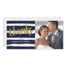 Oro Gracias Boda a rayas. Gracias.