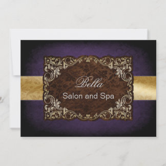 Tarjeta De Agradecimiento oro morado rústico Business Gracias Cartas