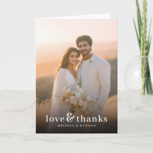 Tarjeta De Agradecimiento Oro Romántico Foto Elegante