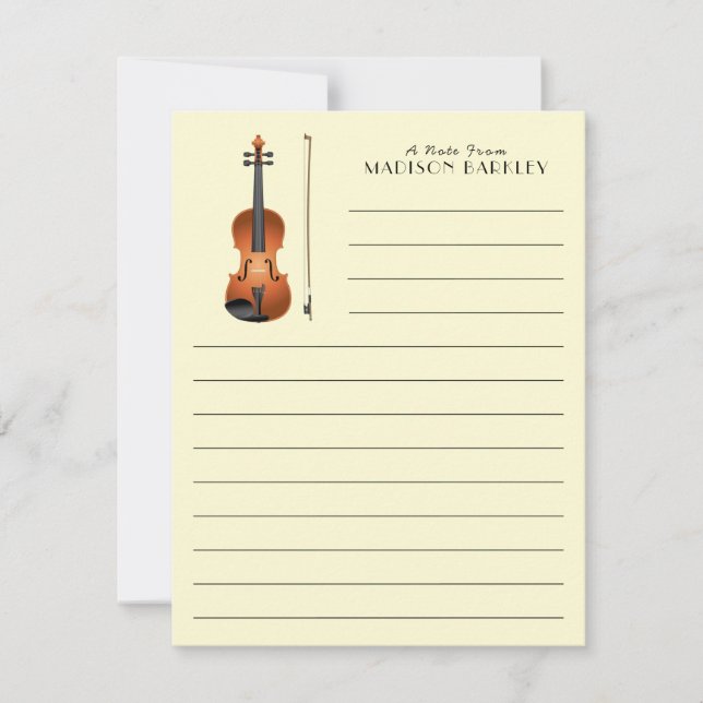 Tarjeta De Agradecimiento Orquesta de cuerdas de profesores de violín (Anverso)