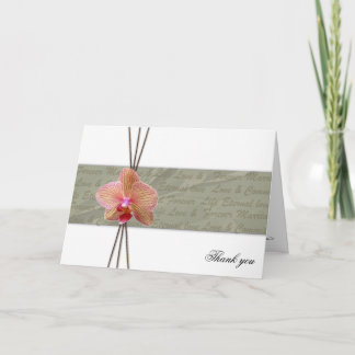 Tarjeta De Agradecimiento Orquídea Elegante Gracias - Personalizado