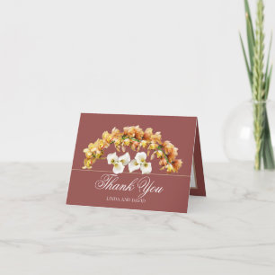 Tarjeta De Agradecimiento Orquídea Elegante y Botánica de Lirio Gracias Enca