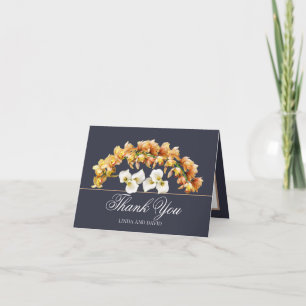 Tarjeta De Agradecimiento Orquídea Elegante y Botánica de Lirio Gracias Enca
