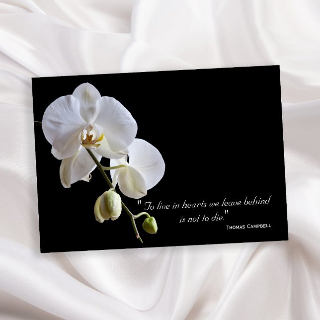 Tarjeta De Agradecimiento Orquídea en negro Gracias por tu simpatía (Subido por el creador)