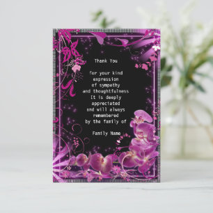 Tarjeta De Agradecimiento Orquídea púrpura