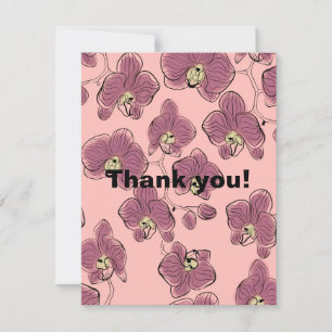 Tarjeta De Agradecimiento Orquídeas acuáticas sin foco flor de falaenopsis b