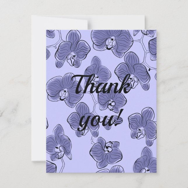 Tarjeta De Agradecimiento Orquídeas acuáticas sin foco flor de falaenopsis b (Anverso)