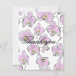 Tarjeta De Agradecimiento Orquídeas acuáticas sin foco flor de falaenopsis w