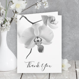 Tarjeta De Agradecimiento Orquídeas blancas negras en solidaridad con los st