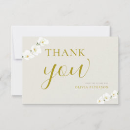Tarjeta De Agradecimiento Orquídeas Blancas Sencillas Y Elegantes Pareja De 