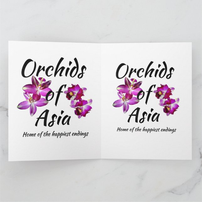 Tarjeta De Agradecimiento Orquídeas de Asia (Interior)