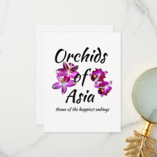 Tarjeta De Agradecimiento Orquídeas de Asia