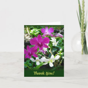 Tarjeta De Agradecimiento Orquídeas de Magenta
