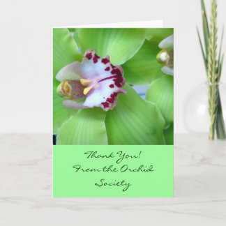 Tarjeta De Agradecimiento Orquídeas verdes - tu texto