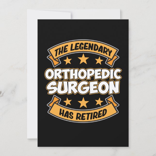 Tarjeta De Agradecimiento Orthopedic Surgeon Retirement Surgery Medical Doct (Anverso)