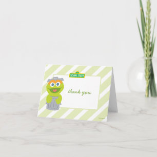 Tarjeta De Agradecimiento Oscar el Gruñón Cumpleaños de Bebé Gracias