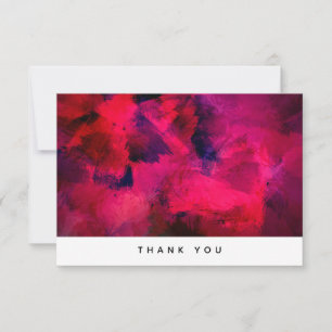 Tarjeta De Agradecimiento Oscuro rojo y morado negrita y resumen moderno