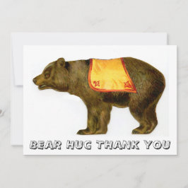 Tarjeta De Agradecimiento Oso circo vintage