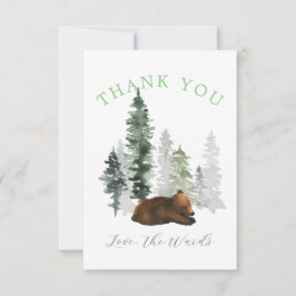 Tarjeta De Agradecimiento Oso de bebé de bonito acuático
