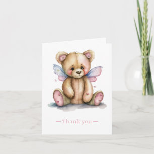 Tarjeta De Agradecimiento Oso de peluche con alas