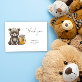 Tarjeta De Agradecimiento Oso de Teddy gracias bebé ducha