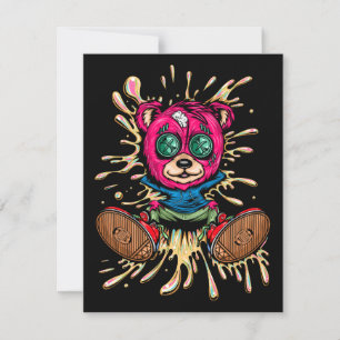 Tarjeta De Agradecimiento Oso En La Miel