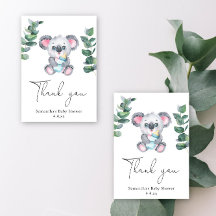 Oso koala gracias baby shower