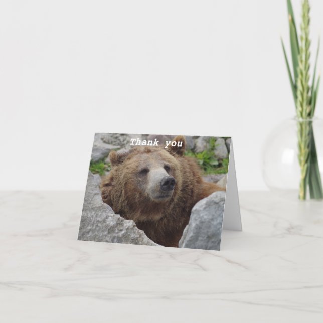 Tarjeta De Agradecimiento Oso Kodiak (Anverso)