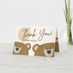 Tarjeta De Agradecimiento Oso lindo Podemos anticipar Baby Shower de espera