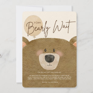 Tarjeta De Agradecimiento Oso lindo Podemos anticipar Baby Shower de espera 